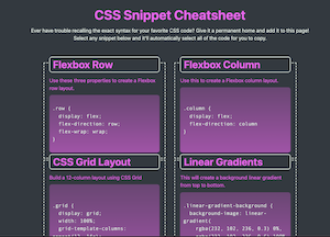 page view of code snippet project